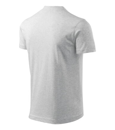 V-neck - Tričko unisex (světle šedý melír)